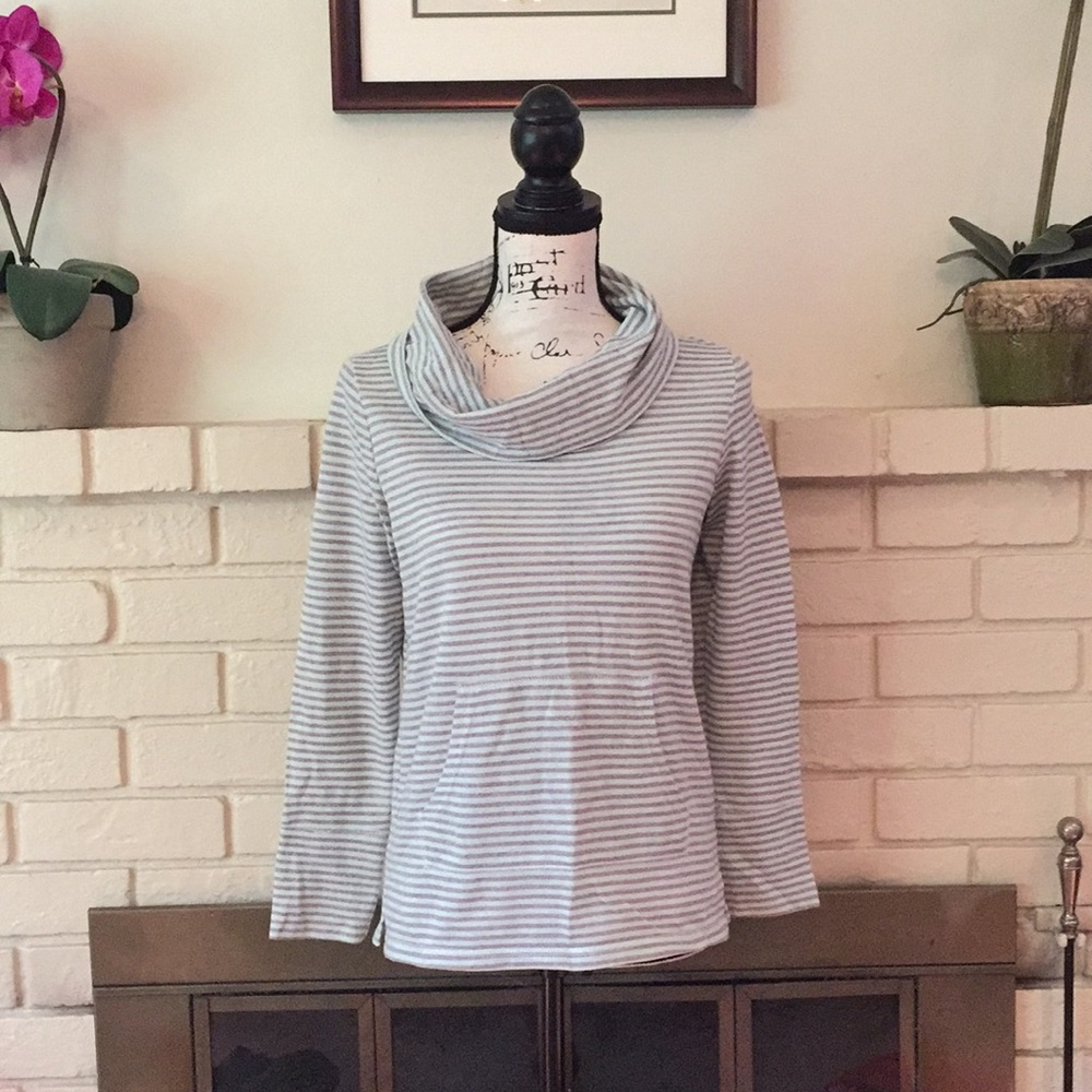 Sonoma Cowl Neck Striped Top